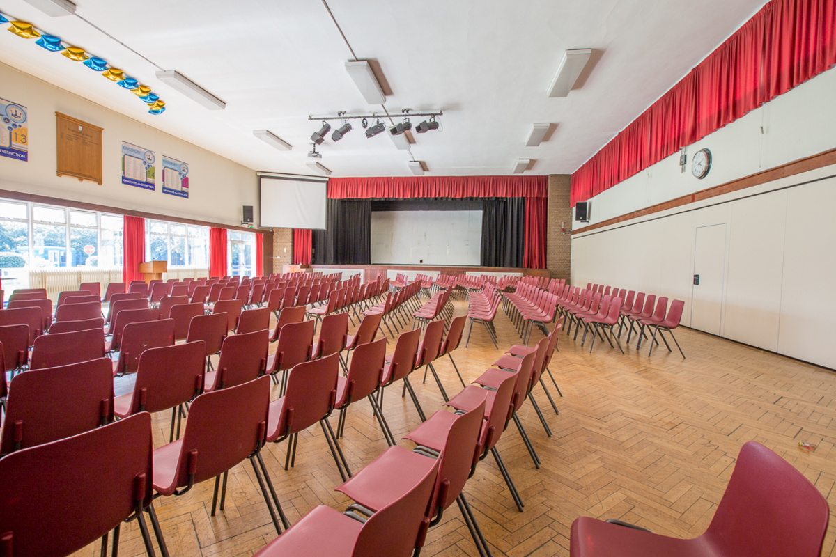 Main Hall at Kingsbury High School (Lower) for hire in Brent SchoolHire