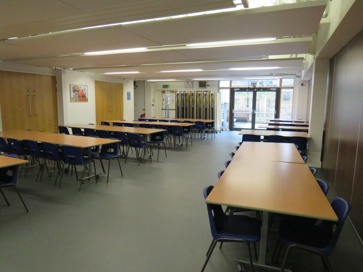 Dining Hall at West London Free School Palingswick House for hire in