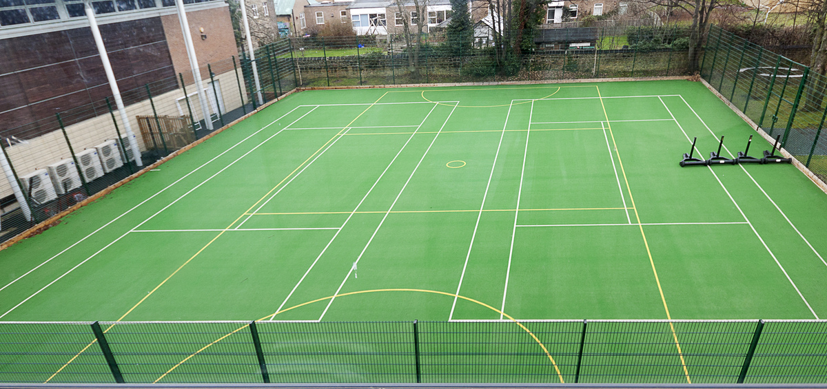 MultiUse Games Area / Basketball Court at Newcastle High School for