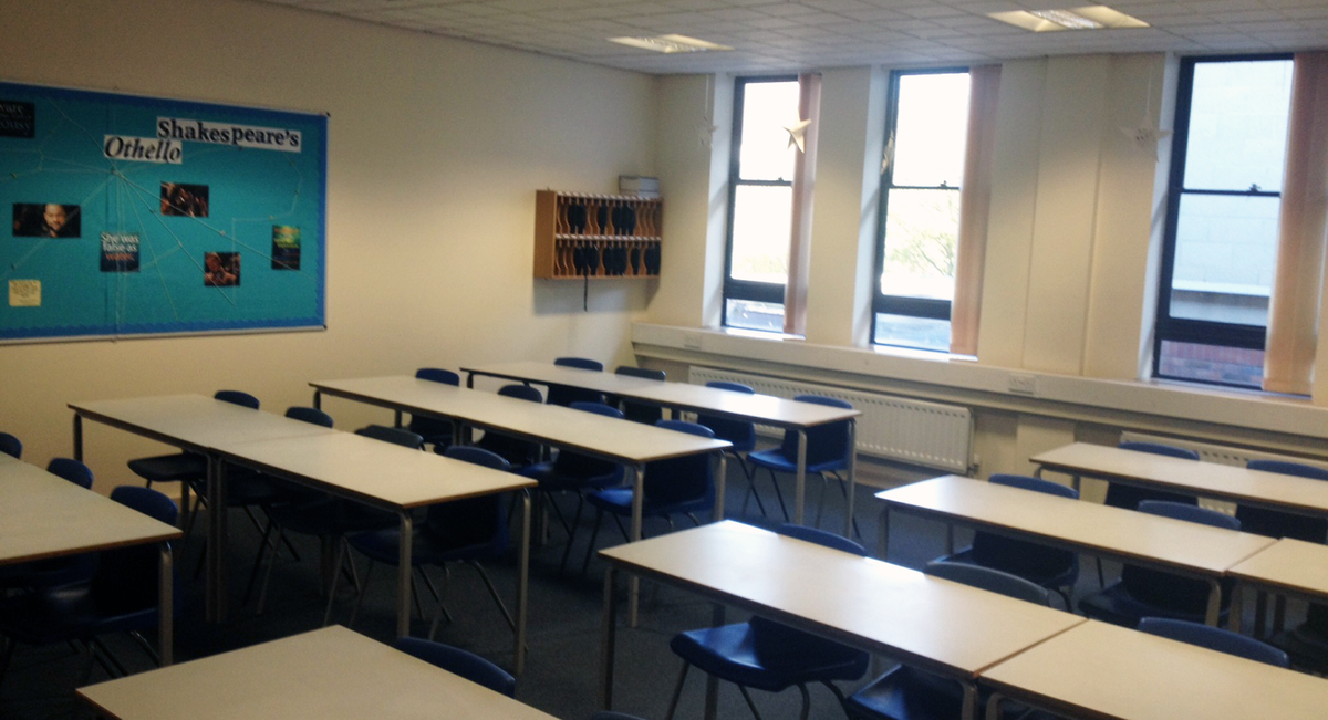 Classrooms at Emmanuel College for hire in Gateshead SchoolHire