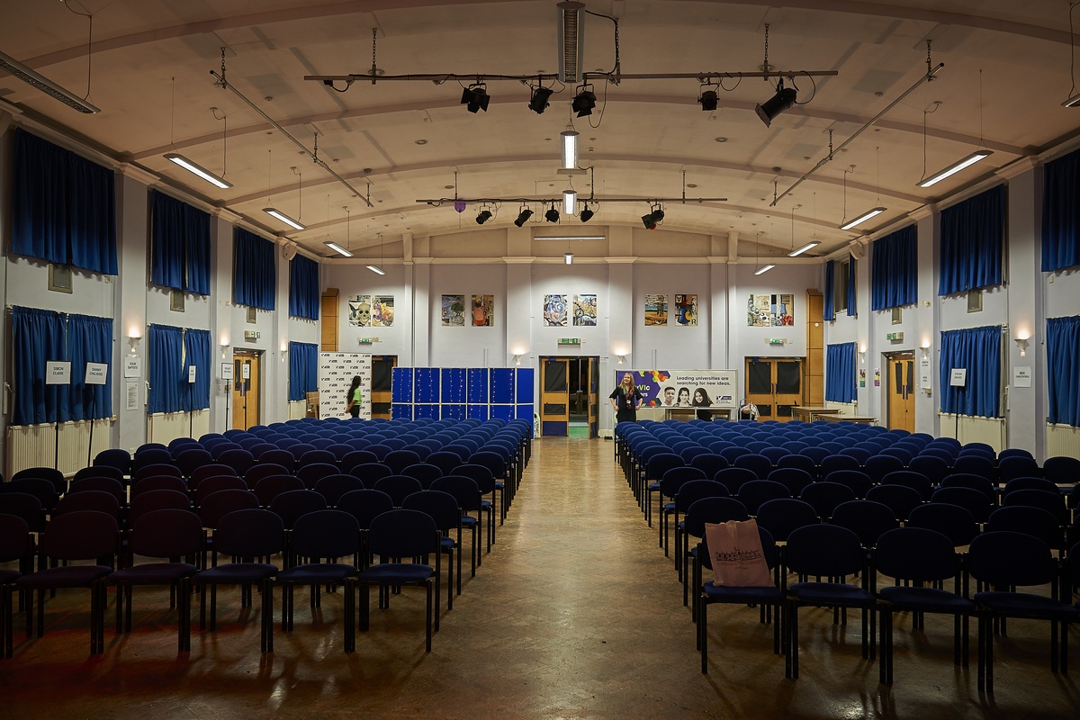 Main Hall at Newham Sixth Form College for hire in Newham SchoolHire